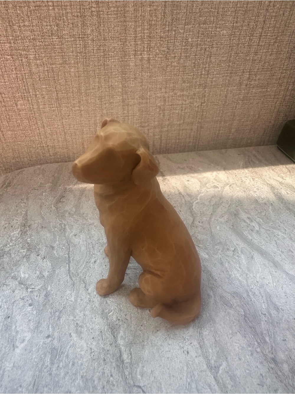 Willow Tree Tan Brown Sitting Dog Figurine